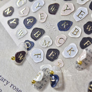 365nails: "Pastel Wax Seal Alphabet" – nail art stickers