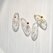 365nails: 全息粉色字母套組 — 美甲貼紙