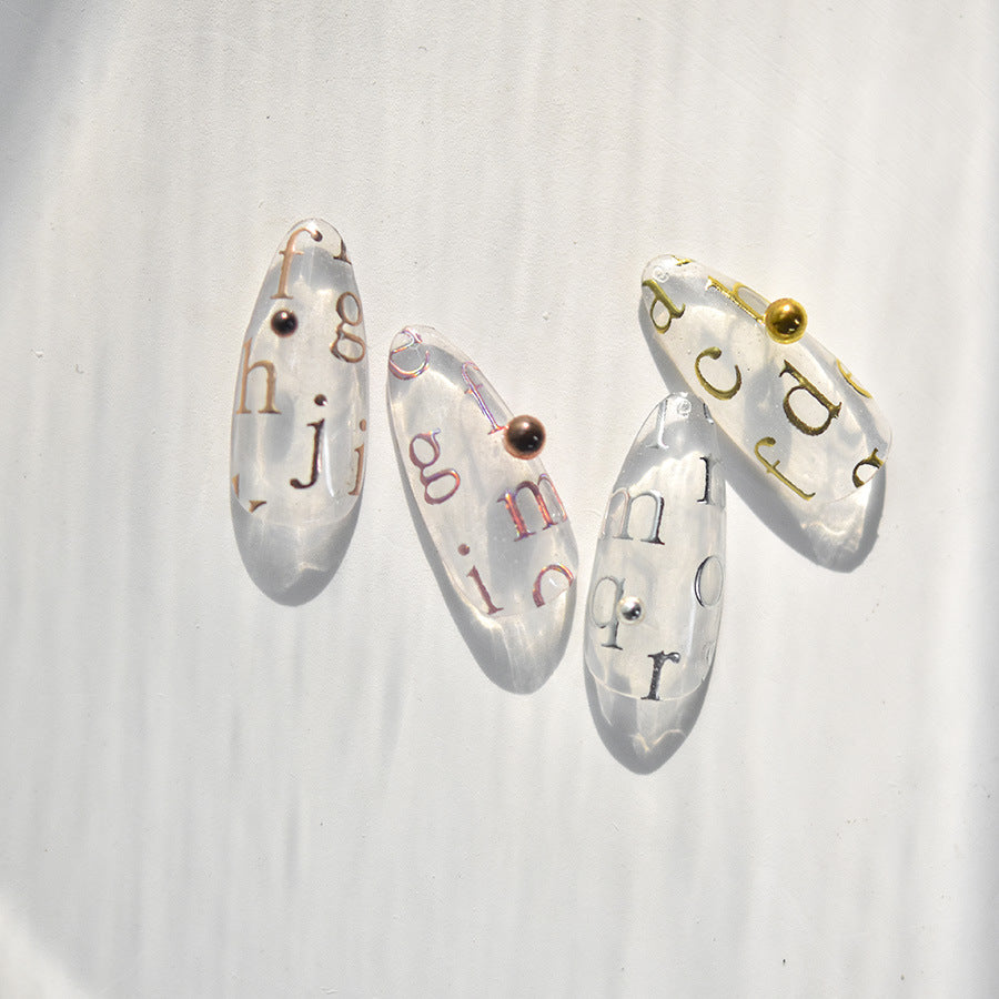 365nails: "Holographic Aurora Alphabet Letters" – Nail Art Stickers