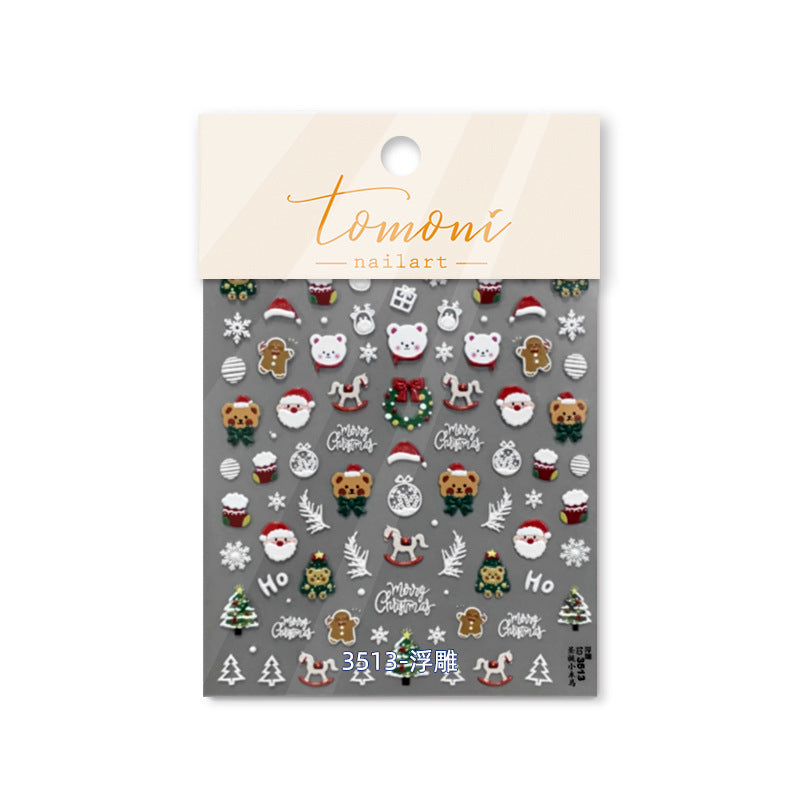 Christmas Cozy Delights – 3D Embossed Holiday Nail Art Set
