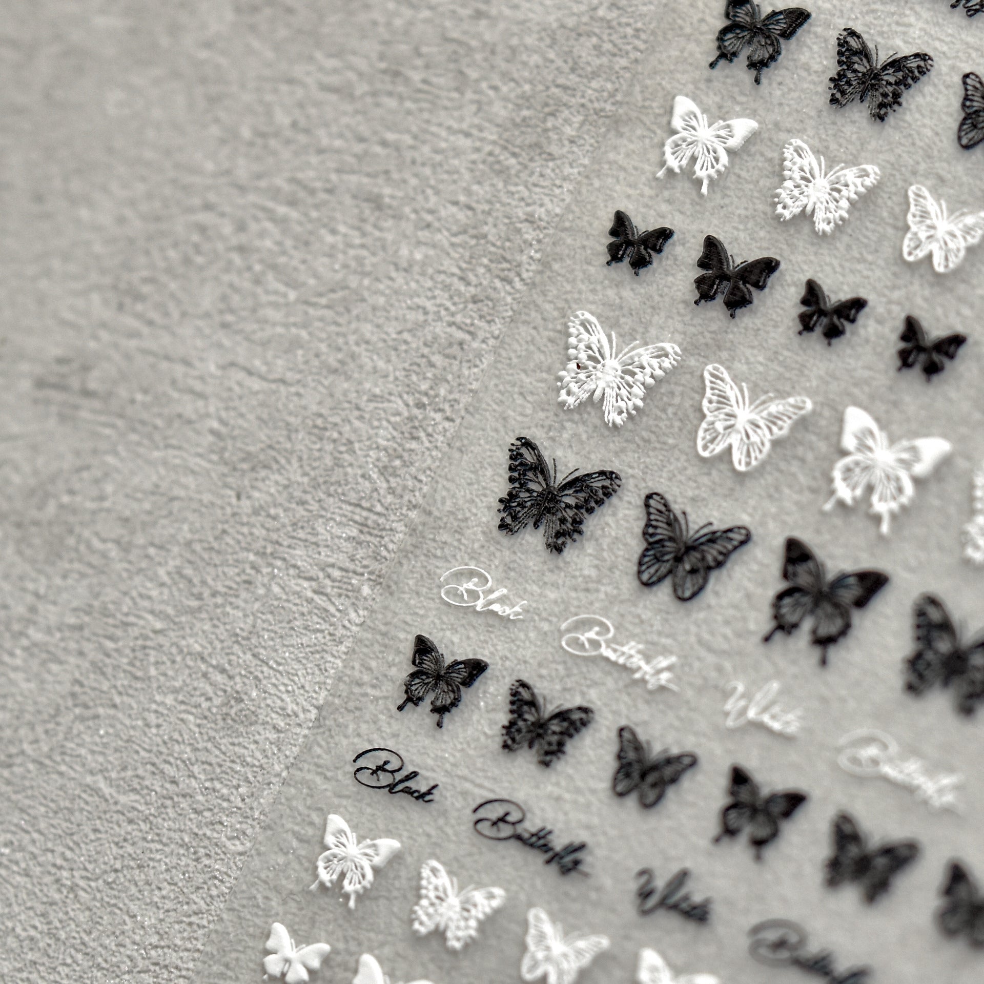 Monochrome Butterfly – Minimalist Nail Art Set