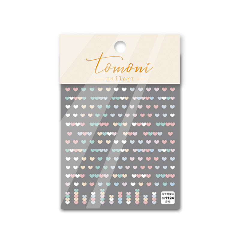 365nails: 파스텔 마카롱 하트 – 네일 아트 스티커