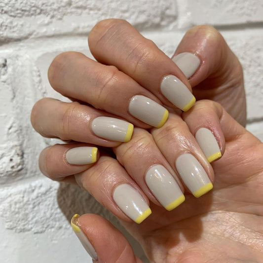 Dead leaf yellow French  for Press on, finished , fake nail, nail , nail , false nail.｜365nails