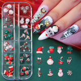 Christmas Alloy Nail Charms Set – 3D Festive Decorations for Holiday Nail Art (MOQ=3)