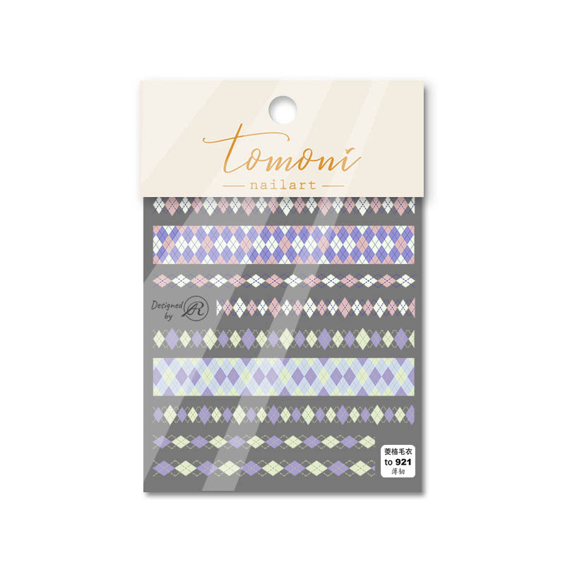 Argyle Sweater – Preppy Nail Art Accent Set