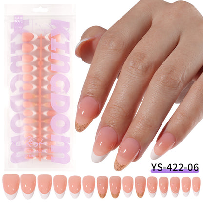 Nail Tips Exclusive for Amazon hot-selling French press on nails art patch oil injection removable fake nail piece 120 pieces