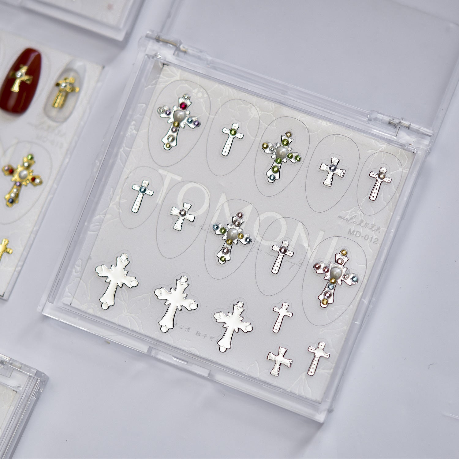 365nails: "multicolor rhinestone bow" – Nail Art Stickers