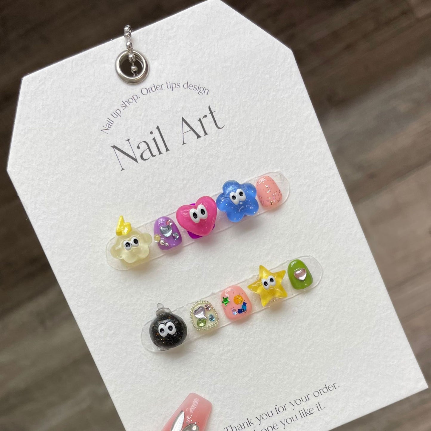 Cute Cartoon Kids Press On Nails Set