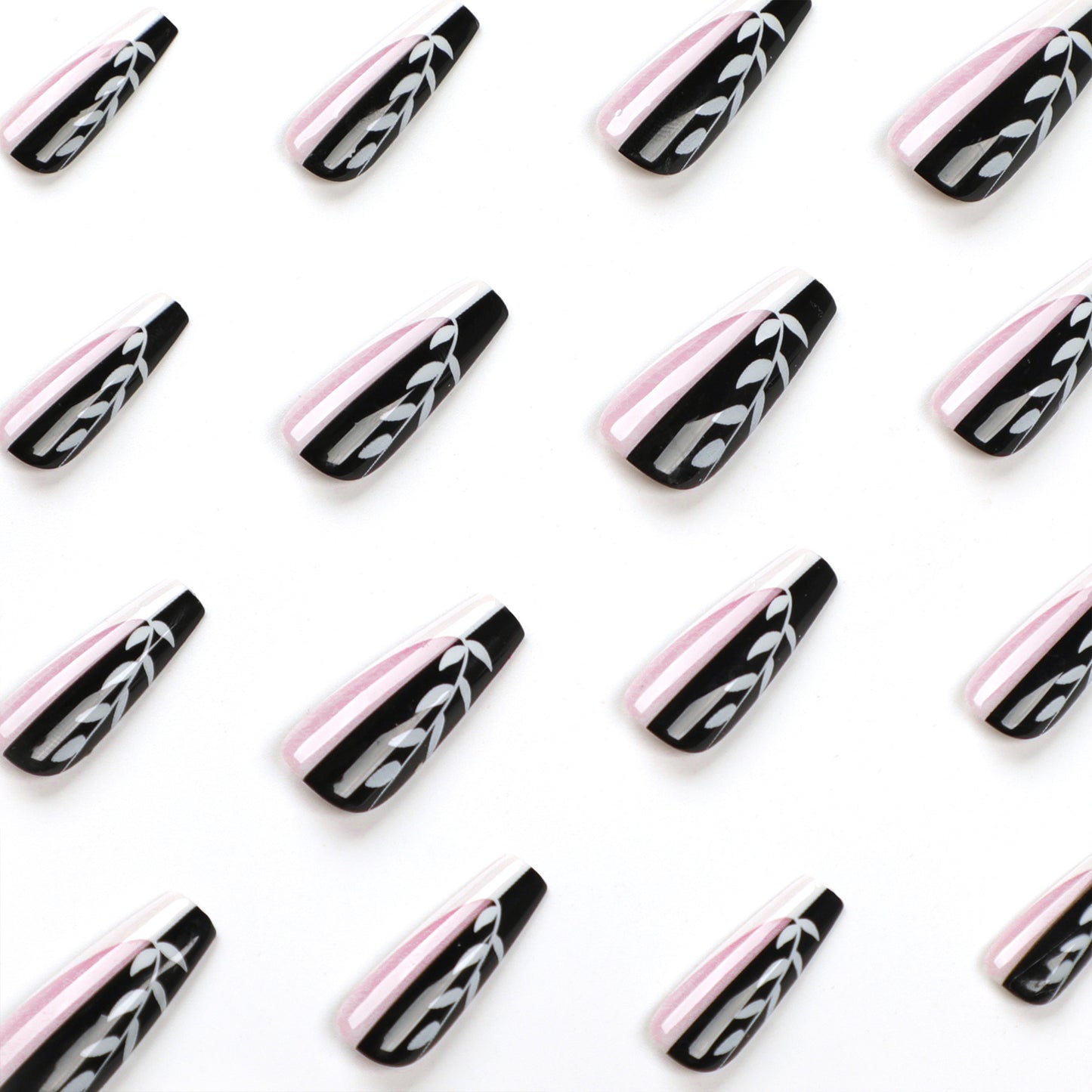hot nail art wearing French  fake nail ballet nail art film press on nail｜365nails