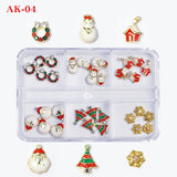 Christmas Alloy Nail Charms Set – 3D Festive Decorations for Holiday Nail Art (MOQ=3)
