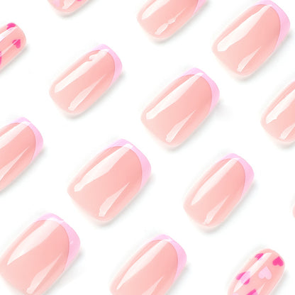 nails Art Press on nails Simple Pink French Red Purple Love nails Art Finished Fake nails Press on nails｜365nails