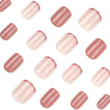 Unhas postiças quadradas curtas francesas, unhas postiças de pressão, atacado de unhas ｜365nails