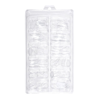 Nail Tips press on nails pads 96 pieces seamless ultra-thin almond fake nail patches removable fully transparent matte extended manicure