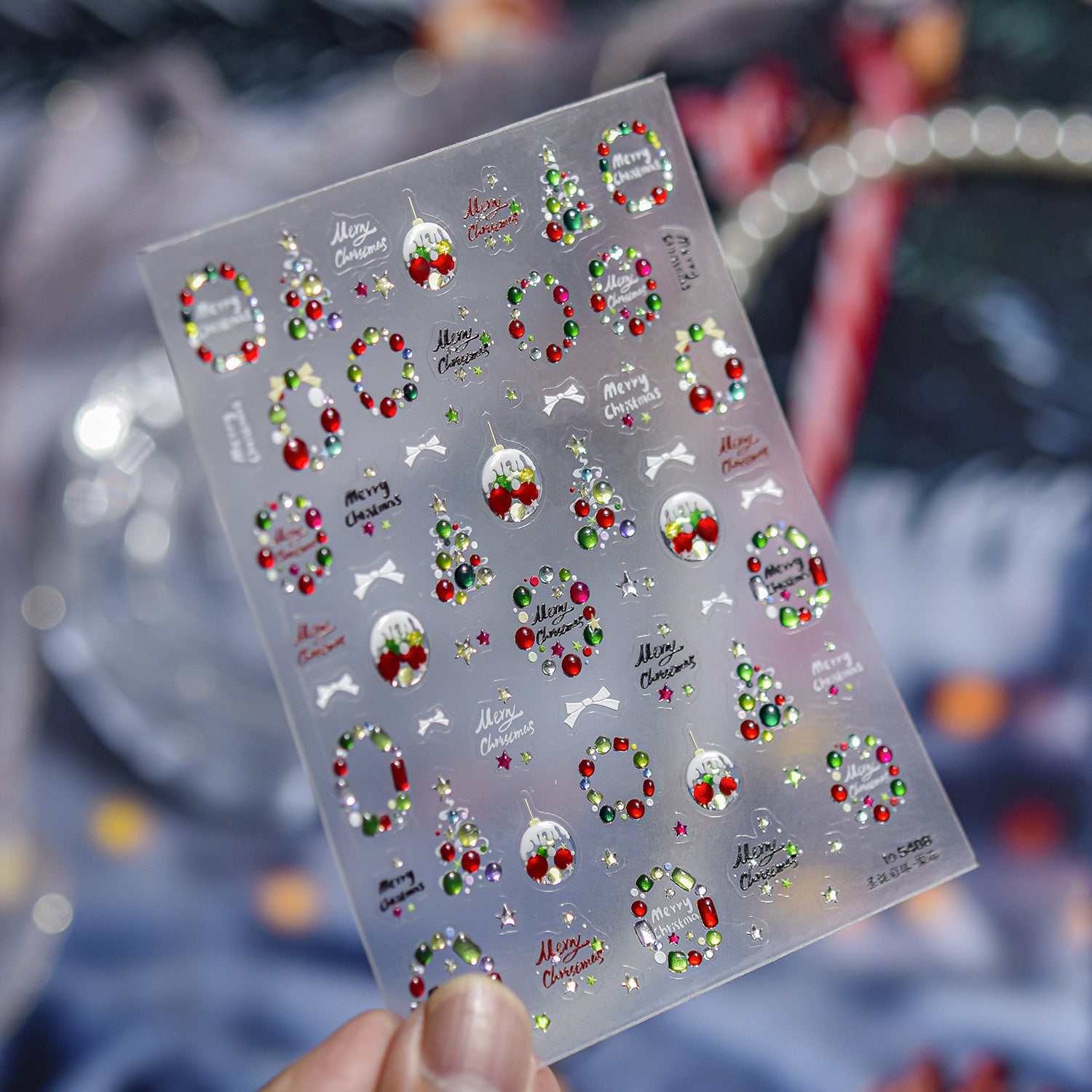 365nails: "Guirlanda de Feliz Natal" – Adesivos para Unhas