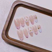 365nails-Jellyfish Dream: "3D Jellyfish Carving" – Long Almond Handmade Nails