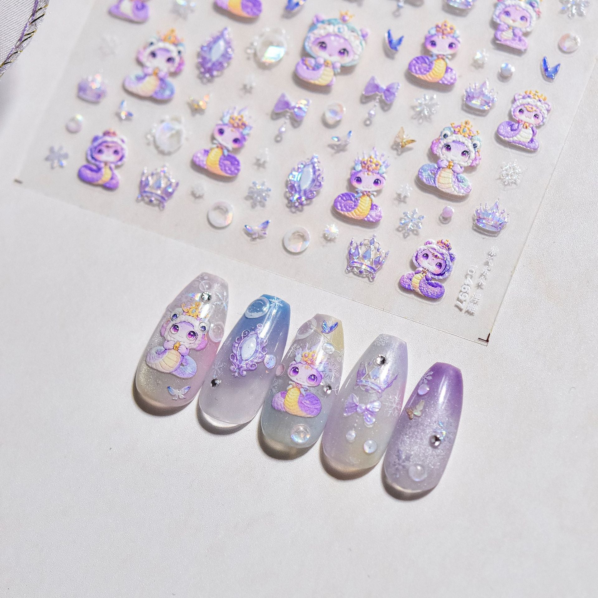 365nails: "Cute Auspicious Snake" – nail art stickers