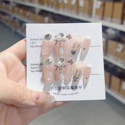 365nails-復古珍珠：「Y2K 奢華」– 長款杏仁形手工製甲片