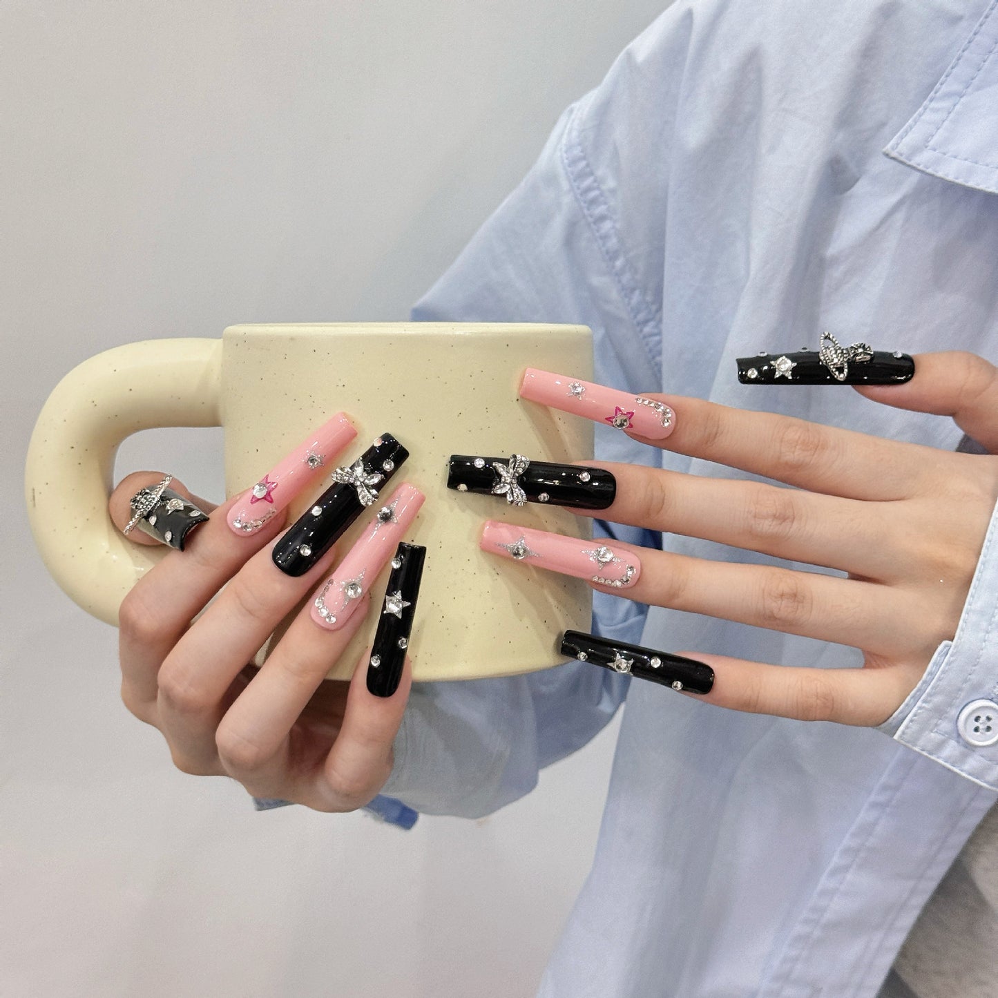 Pure handmade press on nails   nail art fake nails beauty | 365nails