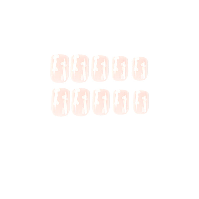 Coussins à ongles blancs poudre pour la Saint-Valentin, réutilisables, avancés｜365nails