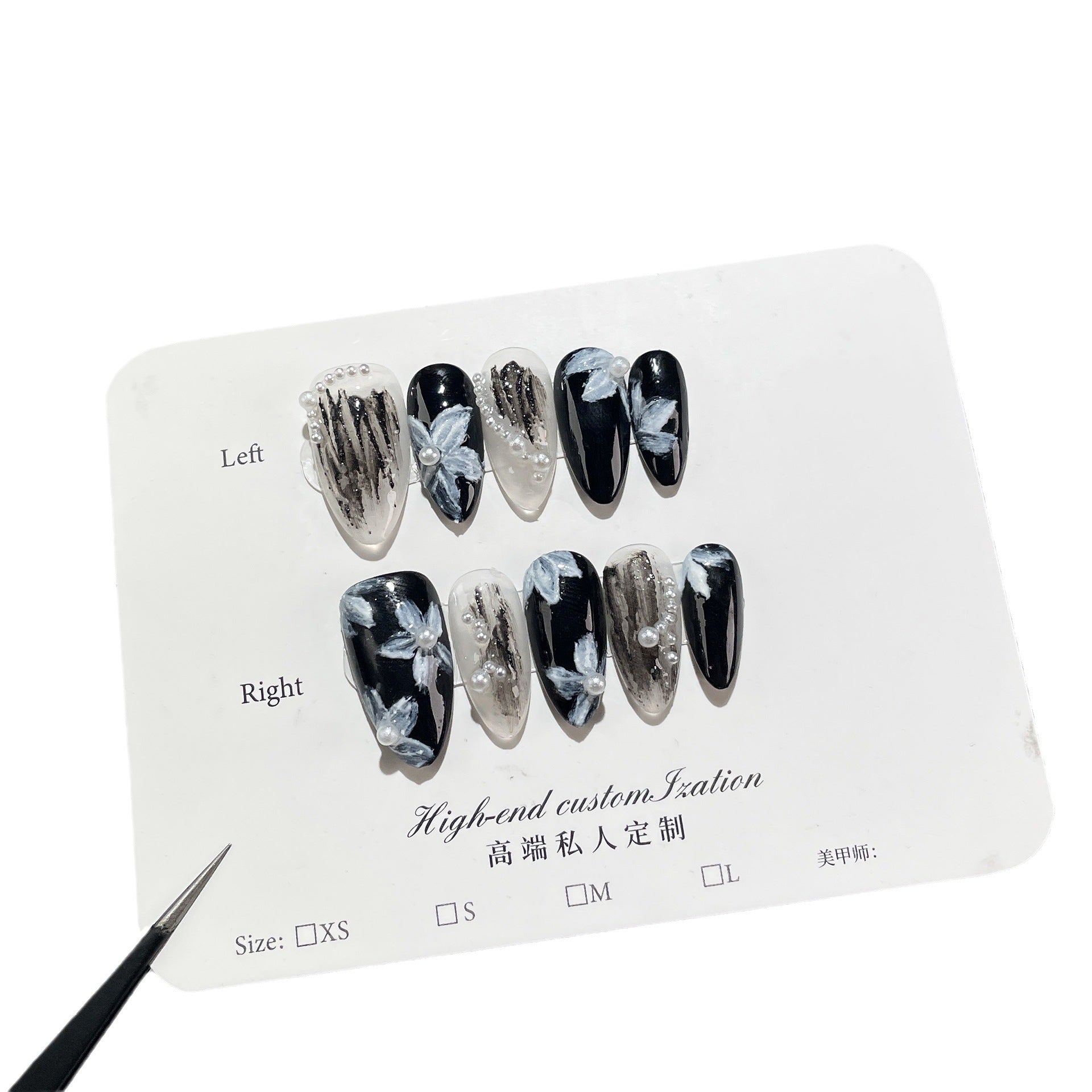 Sweet Cool Handmade  Gypsum Glue Small Flower Pearl Nail Art Patch  Sticker Handmade press on nails Art Wholesale｜365nails