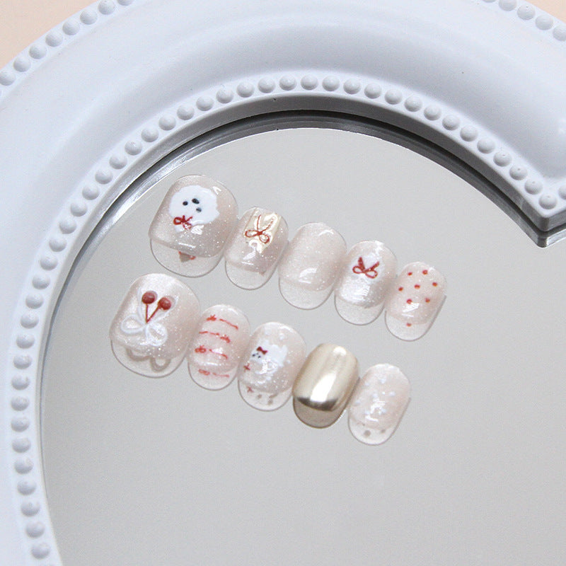 Fine flash cat eye kids nails｜365nails