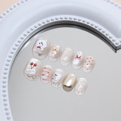 Fine flash cat eye kids nails｜365nails