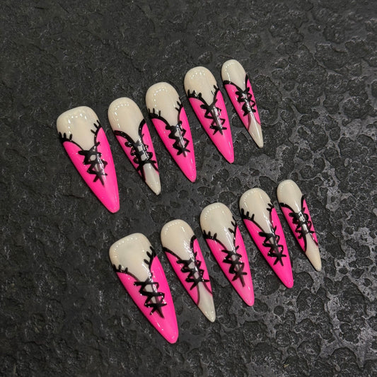 Pure handmade press on nails   nail art fake nails beauty | 365nails