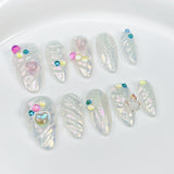 Summer Colorful Candy   Simple Aurora 3D Three-dimensional Relief Handemade press on nails Patch｜365nails
