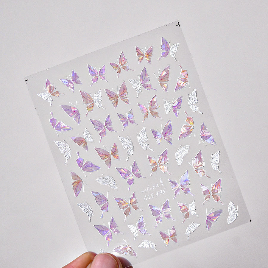 365nails: "Iridescent Aurora Butterfly" – Nail Art Stickers