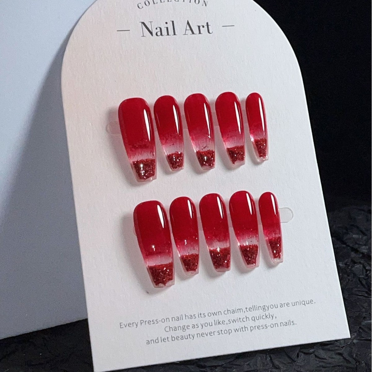 [Solid color] Minimalist wind TK popular ins wind monochrome ten fingers quicksand manual flow hemp press on nail