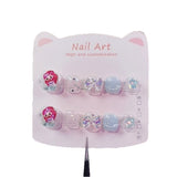 Mermaid Princess Pastel Cute Kids Press On Nails Set