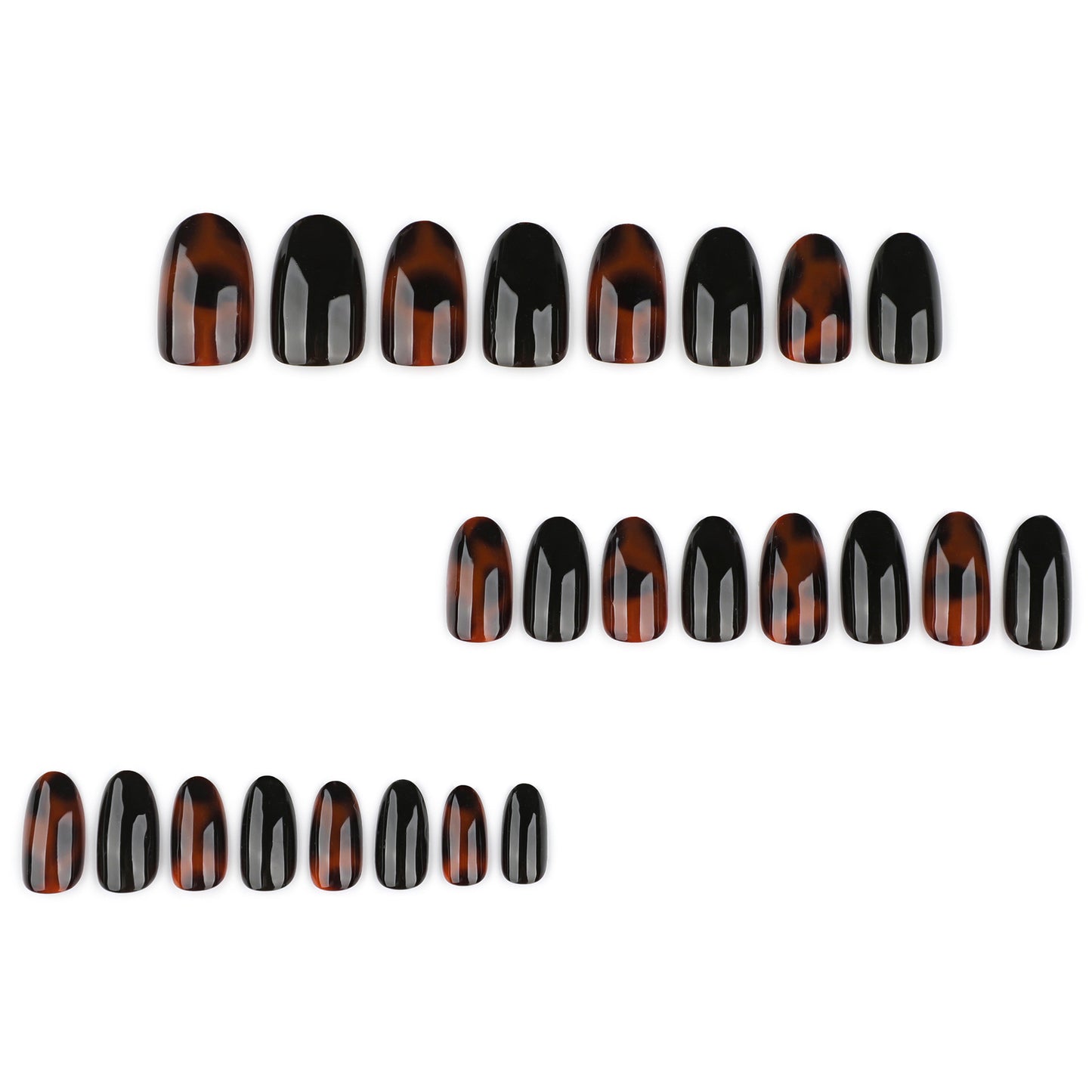 Classic Tortoiseshell Glossy Brown Press-On Nails