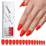 Nail Tips Press on nails Solid color glossy removable 120 pieces Boxed wearable prefabricated nail piece False nail piece Patch nail art