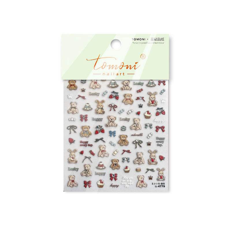 365nails: "ours en peluche et lapin mignons" – Autocollants pour ongles