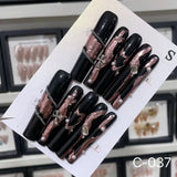 Extra Long 5.5cm Water Pipe Press-On Nails | Handmade Collection | Round Shape