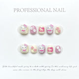 Cute Cartoon Kids Press On Nails Set