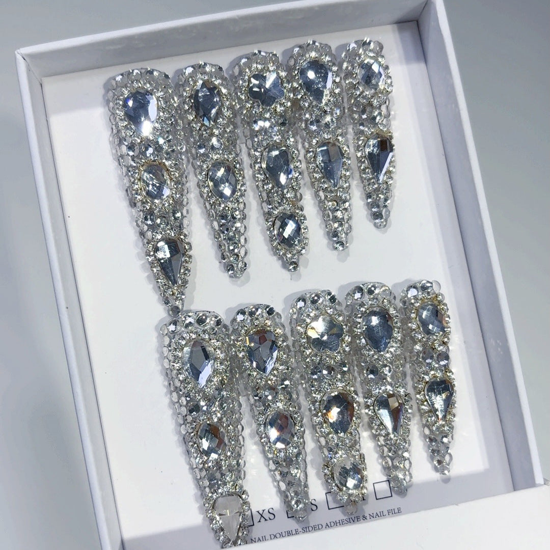 Full Crystal Extra Long Press On Nails