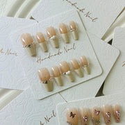 Embossed White Display Cards for Press On Nail Sets (MOQ=50)