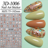 Christmas Series Nail Art Sticker Flat Belt Adhesive Christmas Snowman Elk Nail Sticker Ornament 3D