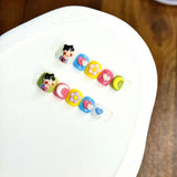 Cute Candy Cartoon Kids Press On Nails Mixed Style Set