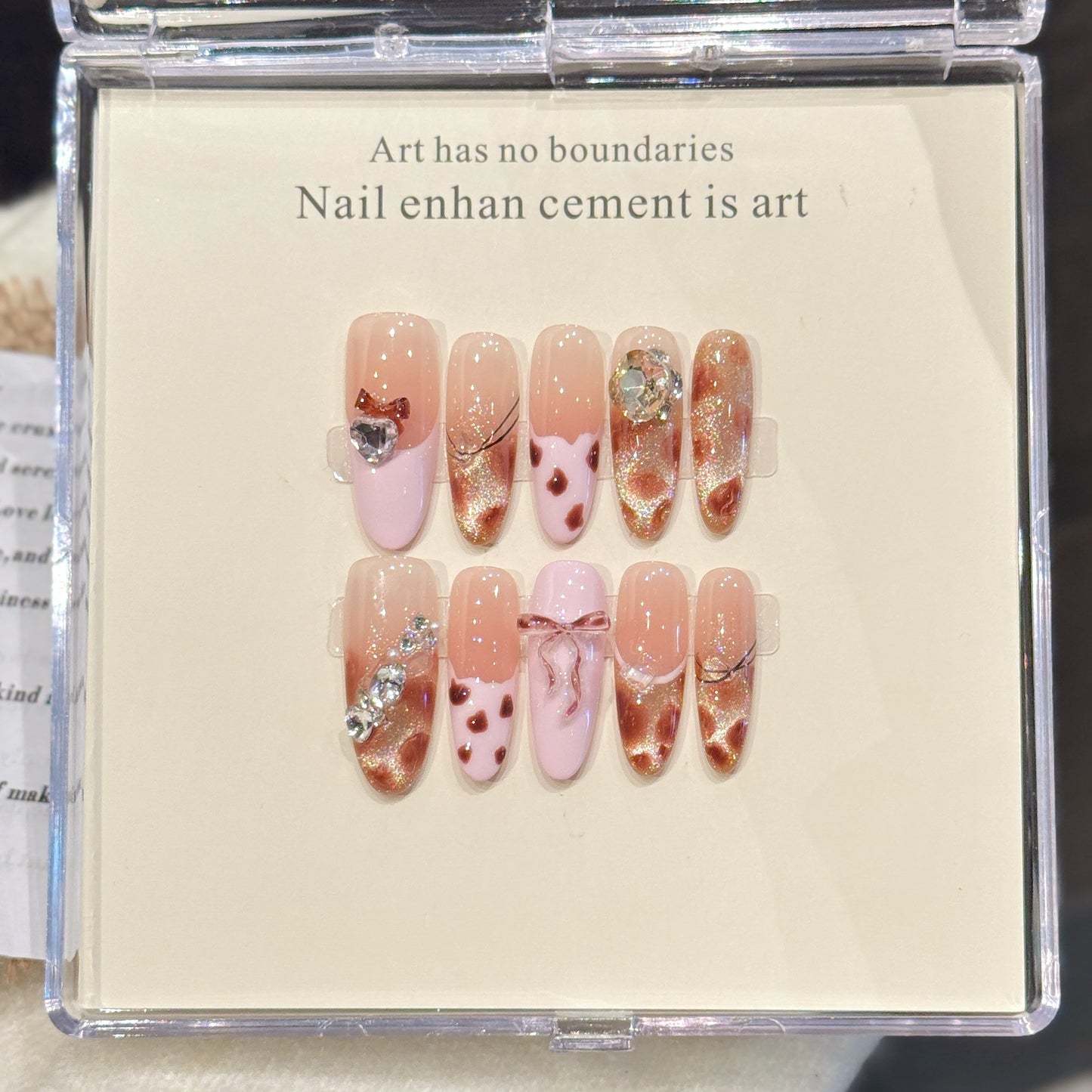 Holiday Mix Sparkle Cute Glam Nails