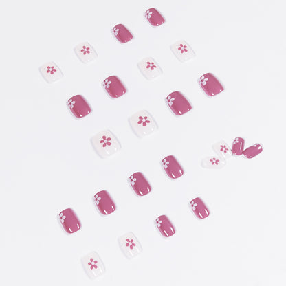 Roland Purple Flower Wear Nail Art Finished Fake Nail Nail Patch Nail Patch Soft Nail Removable Nail Patch｜365nails