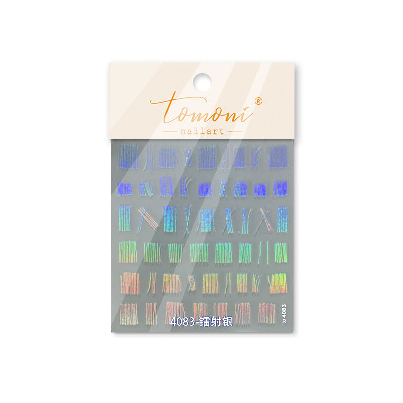 365nails: "Holographic Gradient Lines" – nail art stickers