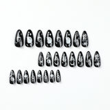 Piezas de arte de uñas Patrón de serpiente de estrella y luna Piezas de uñas postizas Venta al por mayor Piezas de arte de uñas Venta al por mayor Uñas para usar Manicura removible｜365nails