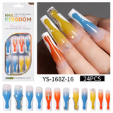 Long press on nails, French versatile patch nail art removable prefabricated fake nail press on nails piece