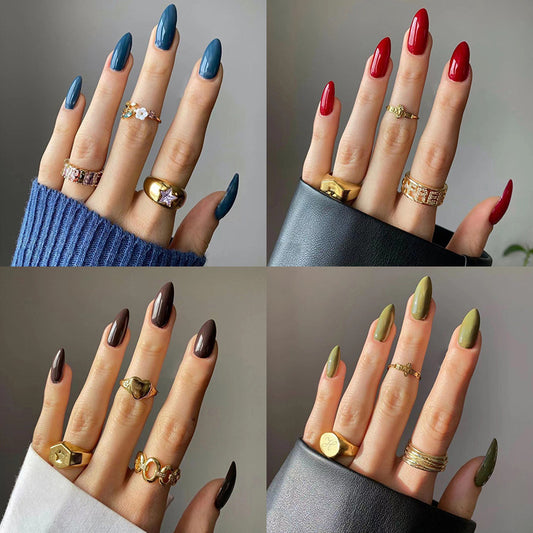 Medium and Long Collection Solid Color Nail Sheet Wholesale Nail Art Finished  Nail Patch Advanced ｜365nails