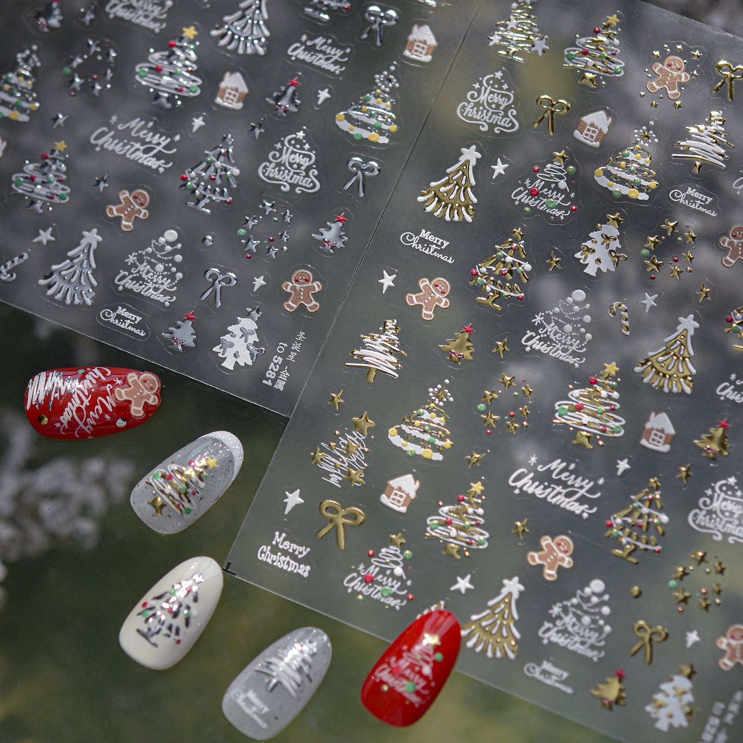 雪景球小鎮系列: "冬季奇境" – 3D 果凍甲貼
