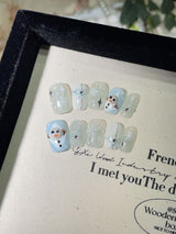 New christmas handmade press-on nails holiday new year