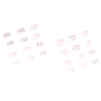 French Bare Powder Frosted Rhinestone Nail Art Wear Nail Art Wear Wholesale Nail Art Patch Nail Art Patch Frosted Nail Art｜365nails