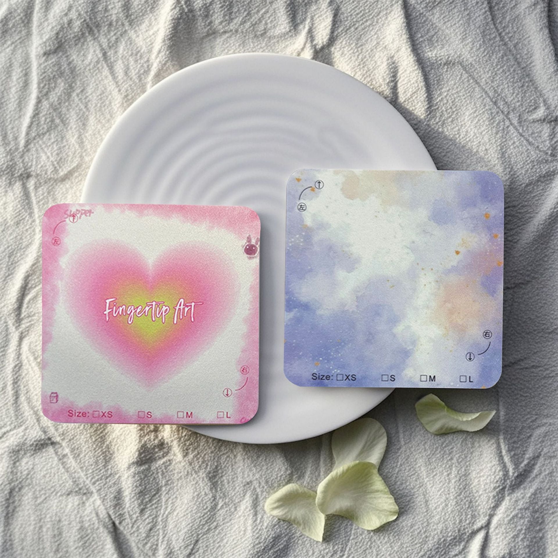 Gradient Pearl Butterfly Press On Nail Display Cards (MOQ=50)